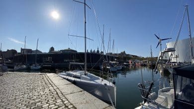 Blick auf den Hafen von Stralsund an der Ostsee. Foto: ARKM.media